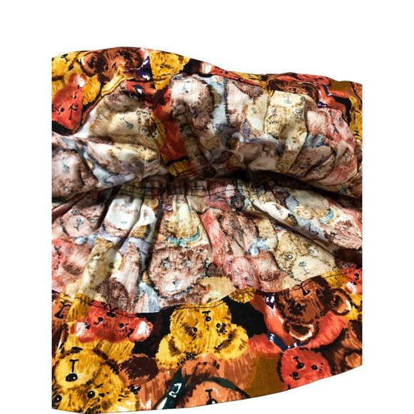 Homemade Teddy Bear Theme Small Medium Size Doll Jumper Dress Bow Accent - Picture 13 of 14